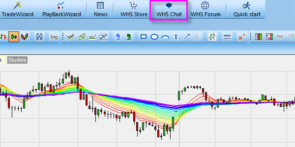 Chat support in the NanoTrader platform.