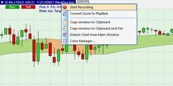 SignalRadar tables in NanoTrader.