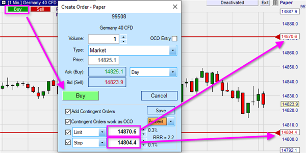 SignalRadar tables in NanoTrader.