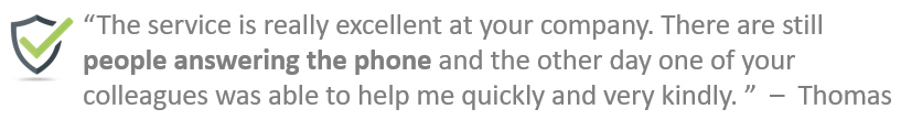 Broker with good telephone service.