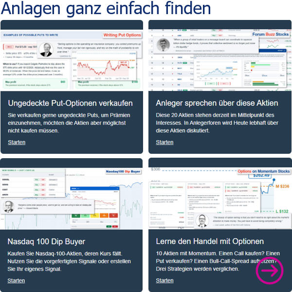 Investieren in Aktien und Optionen.